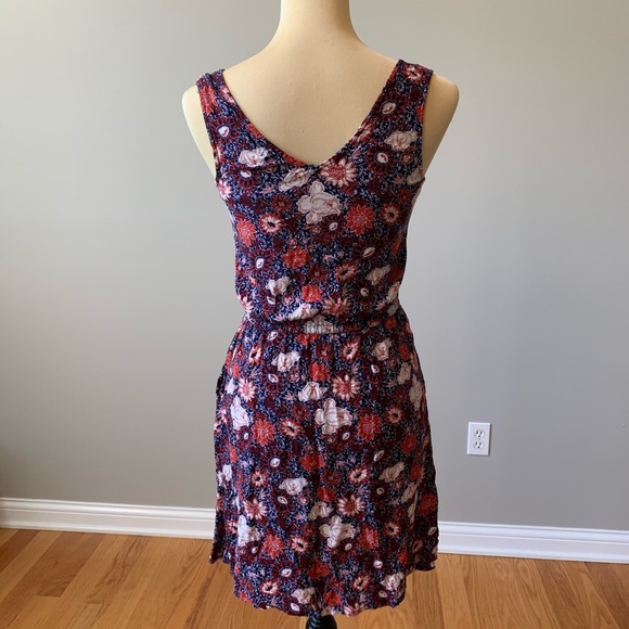 Hinge Floral Print Sleeveless Drawstring Dress XXS - Picture 4 of 5